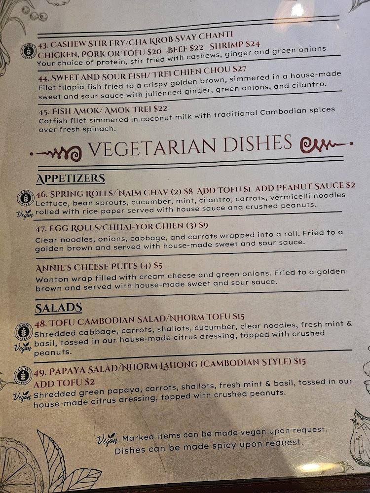 Annie's Cambodian Cuisine Menu image 1